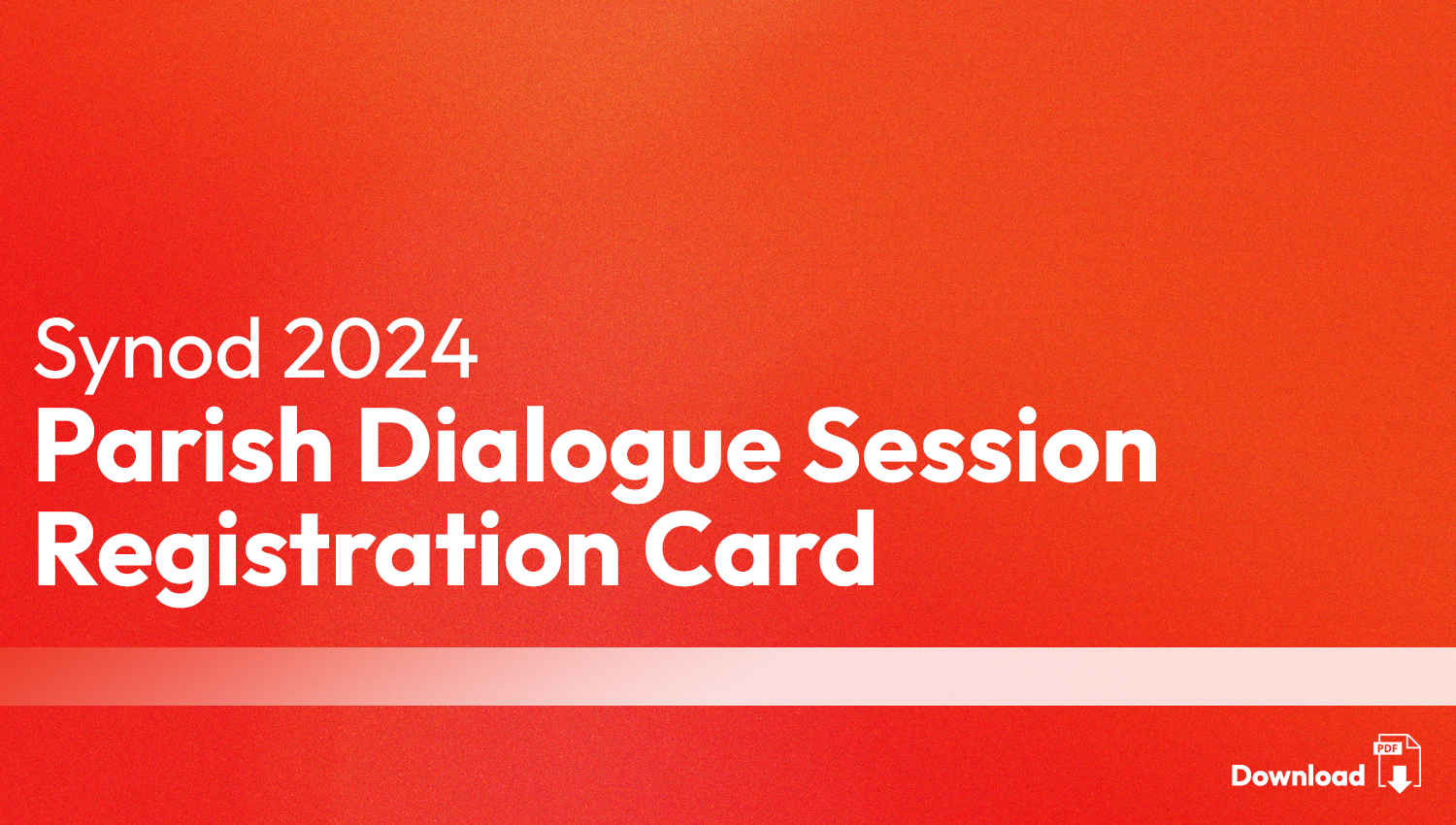 Parish Dialogue Session Registration Card