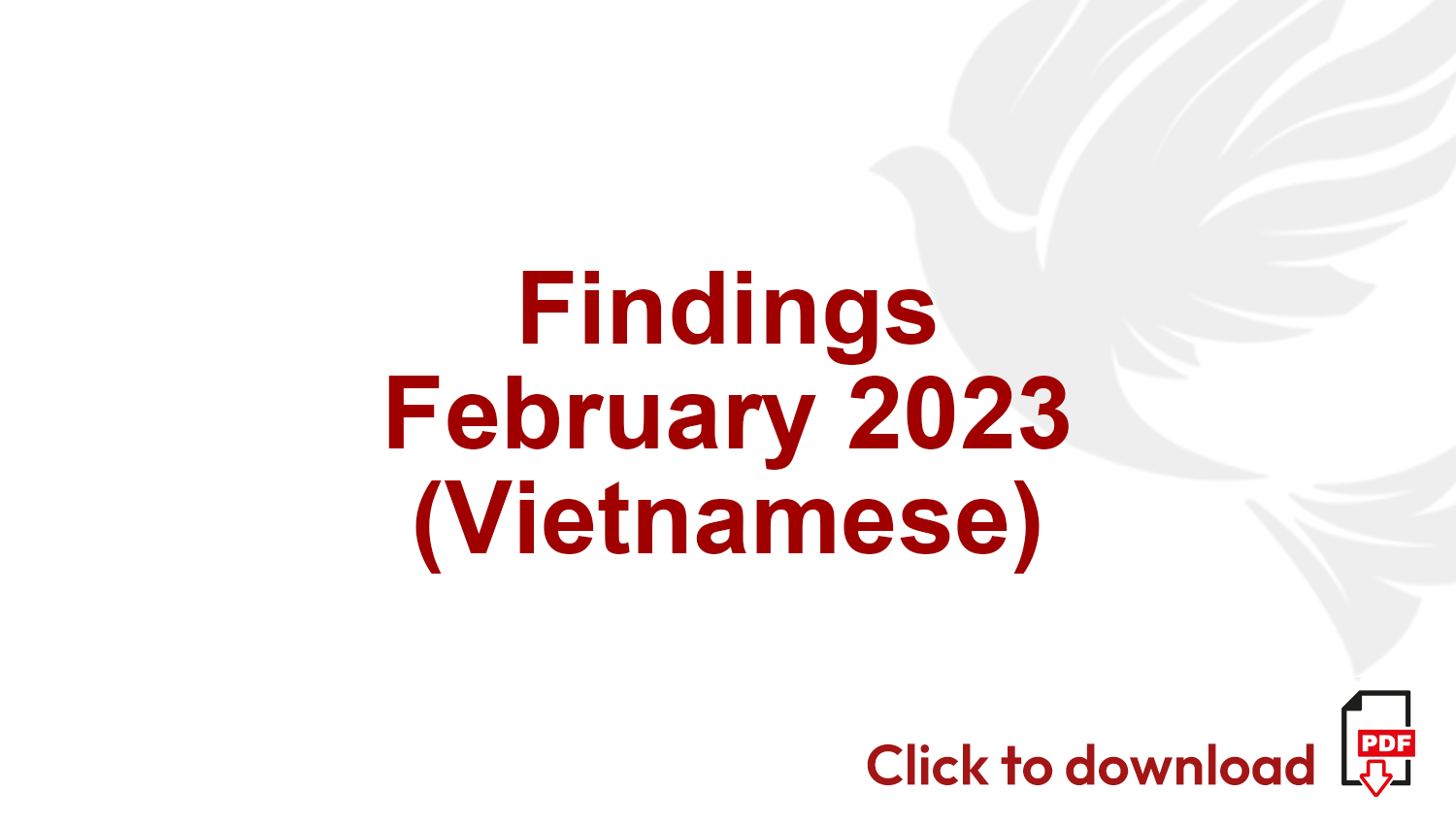 Findings for February 2023 in Vietnamese